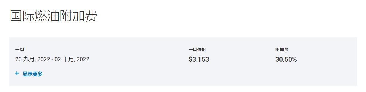 FedEx燃油附加费
