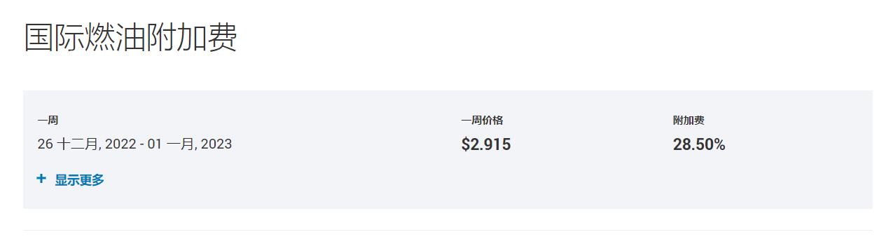 fedex燃油附加费